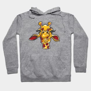 Giraffe cartoons head illustration Hoodie